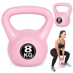 Rozā 8 kg kettlebell svars treniņiem ModernHome