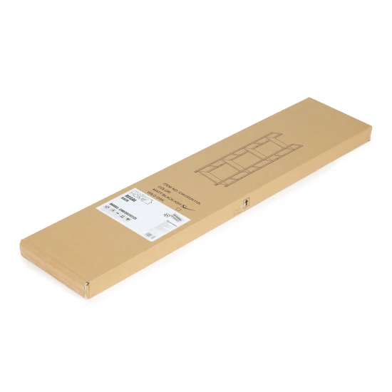 Mūsdienīga melna koka plaukts ar metāla rāmi, 4 plaukti, Plaukti ModernHome