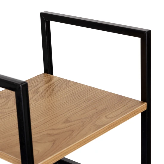 Mūsdienīga koka plauktu sistēma ar metāla rāmi, 5 plaukti Plaukti ModernHome