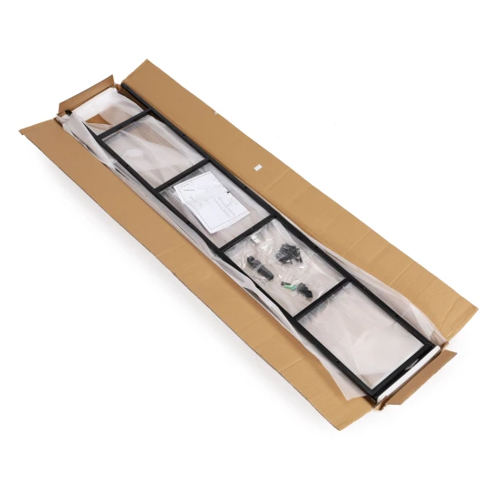 Mūsdienīga koka plauktu sistēma ar metāla rāmi, 5 plaukti Plaukti ModernHome