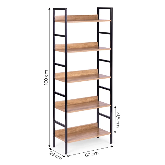 Augsts metāla skapis ar 5 plauktiem Plaukti ModernHome