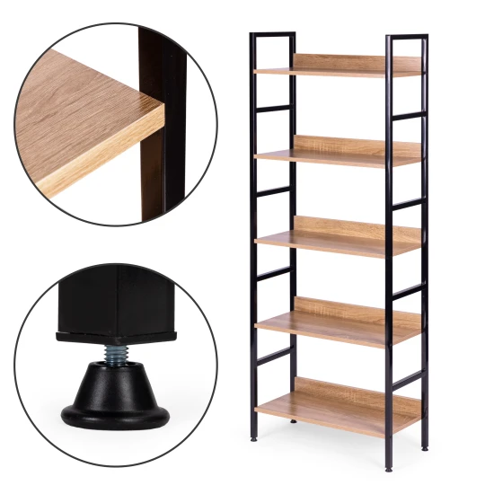 Augsts metāla skapis ar 5 plauktiem Plaukti ModernHome