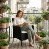 Melna dārza krēsla ar spilventiņu „MultiGarden“