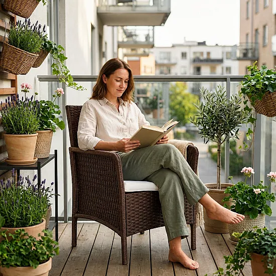 Brūns dārza krēsls ar spilventiņu „MultiGarden“