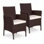 2 gab. brūnu dārza krēslu komplekts ar spilveniem „MultiGarden“