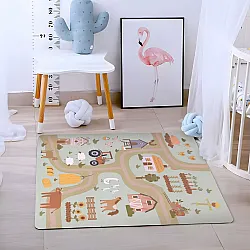 Liels EVA putu rotaļu paklājs bērniem „Saimniecība“, 90,5 x 90,5 cm, 21 daļas