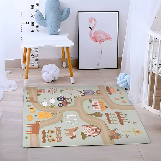 Didelis EVA putų žaidimų kilimėlis vaikams Ūkis 90,5 x 90,5 cm 21 dalis