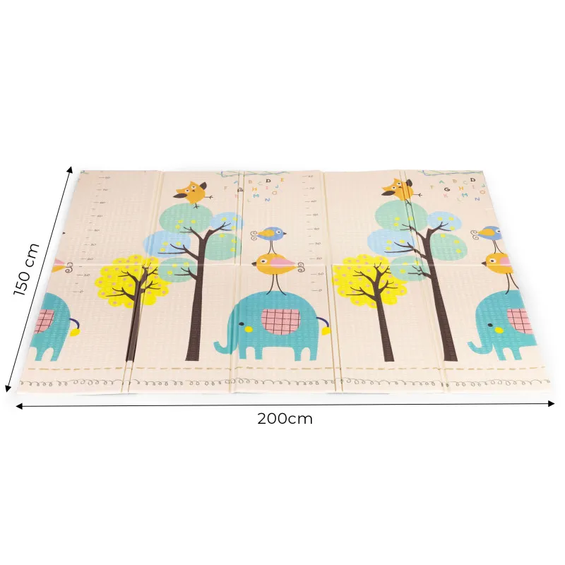 Spēļu paklājs 200 x 150 cm ar auguma mērītāju un alfabētu