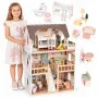 Koka leļļu mājiņa ar 3 stāviem ECOTOYS