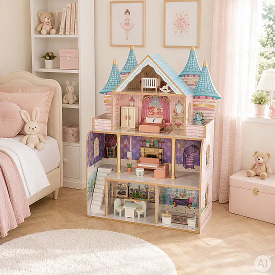 Koka lellu mājiņa „Bella“ no ECOTOYS