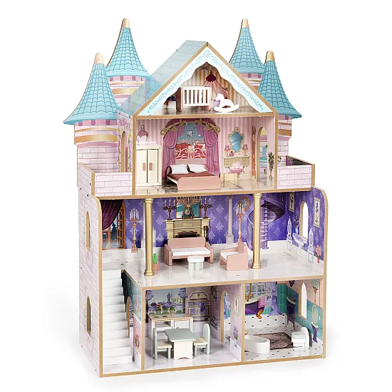 Koka lellu mājiņa „Bella“ no ECOTOYS