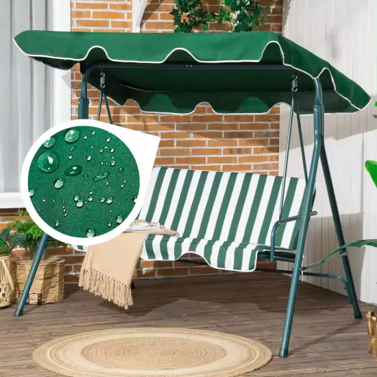 Dārza šūpoļu nojume 200 x 120 cm zaļa MultiGarden