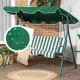 Dārza šūpoļu nojume 200 x 120 cm zaļa MultiGarden