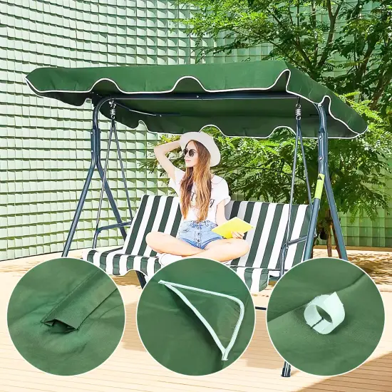 Dārza šūpoļu nojume 200 x 120 cm zaļa MultiGarden