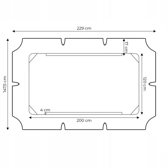 Dārza šūpoļu nojume 200 x 120 cm zaļa MultiGarden
