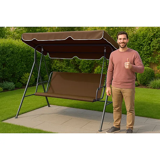 Brūna dārza šūpuļtīkla sēdvieta 127 x 100 cm MultiGarden