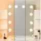 Liels tualetes galdiņš ar spoguli un 3 krāsu LED apgaismojumu ModernHome