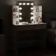 Liels tualetes galdiņš ar spoguli un 3 krāsu LED apgaismojumu ModernHome