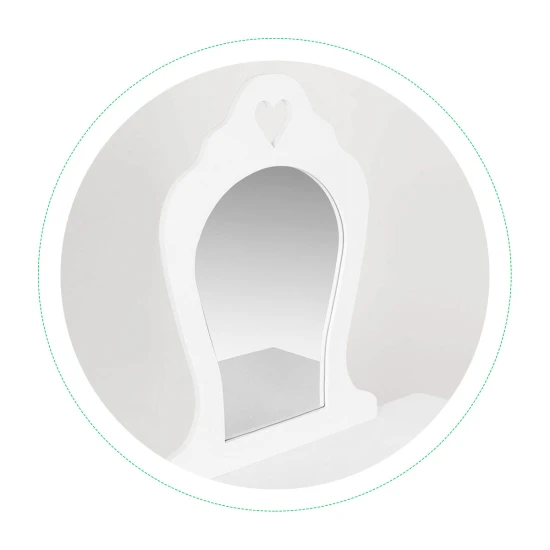 Liels balts meitenīšu tualetes galdiņš ar spoguli Bērnu mēbeles ECOTOYS