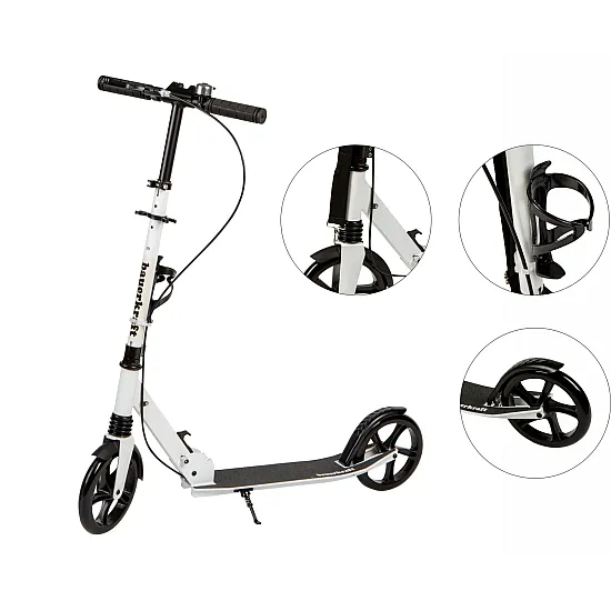 Sulankstomas baltas miesto paspirtukas 95–105 cm