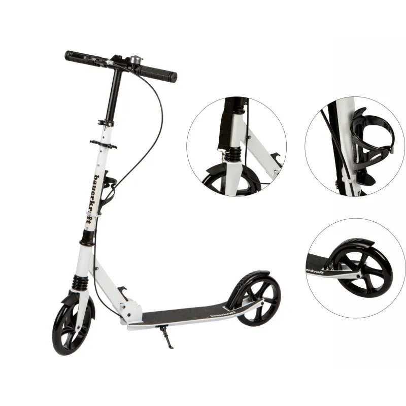 Salokāms balts pilsētas skrejritenis 95-105 cm