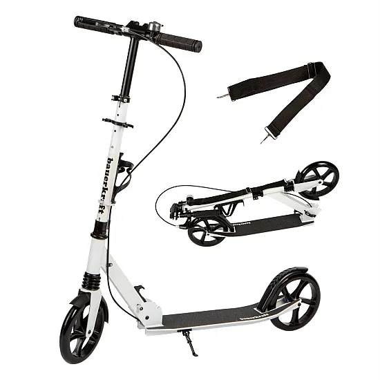 Sulankstomas baltas miesto paspirtukas 95–105 cm