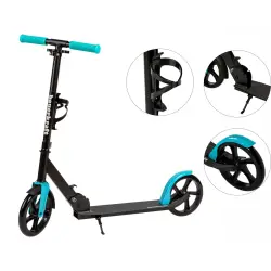 Salokāms melns/zils pilsētas skrejritenis 91-101 cm