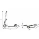 Sulankstomas baltas miesto paspirtukas 91–101 cm
