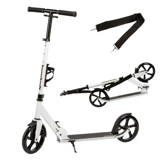 Sulankstomas baltas miesto paspirtukas 91–101 cm