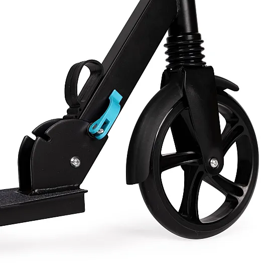 Sulankstomas juodas miesto paspirtukas 95–105 cm