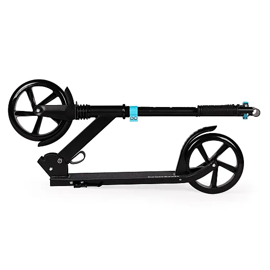Sulankstomas juodas miesto paspirtukas 95–105 cm