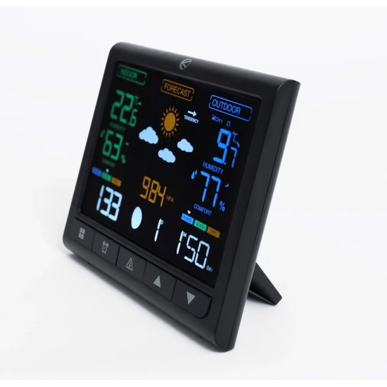 Bezvadu meteoroloģiskā stacija ar apgaismojumu, āra sensors, LCD displejs Elektronika un sadzīves tehnika LONGWELL INDUSTRIAL LTD