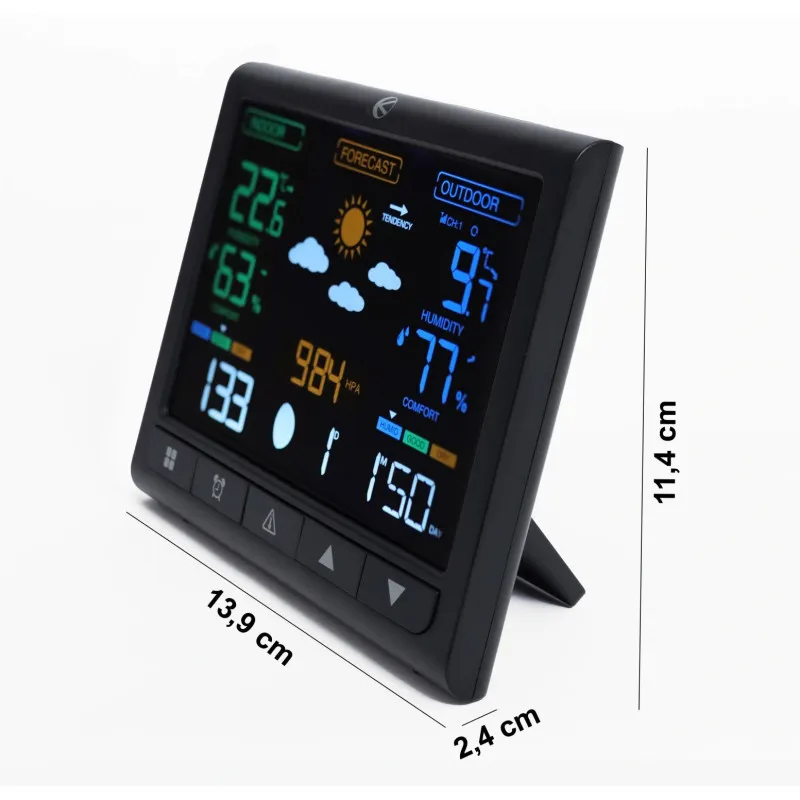 Bezvadu meteoroloģiskā stacija ar apgaismojumu, āra sensors, LCD displejs Elektronika un sadzīves tehnika LONGWELL INDUSTRIAL LTD