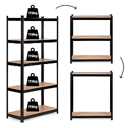 Metāla noliktavas plaukts 180x90x40 cm ModernHome