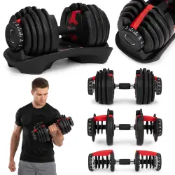 Regulējama hantele ar statīvu 2,5-24 kg MOVEPRO