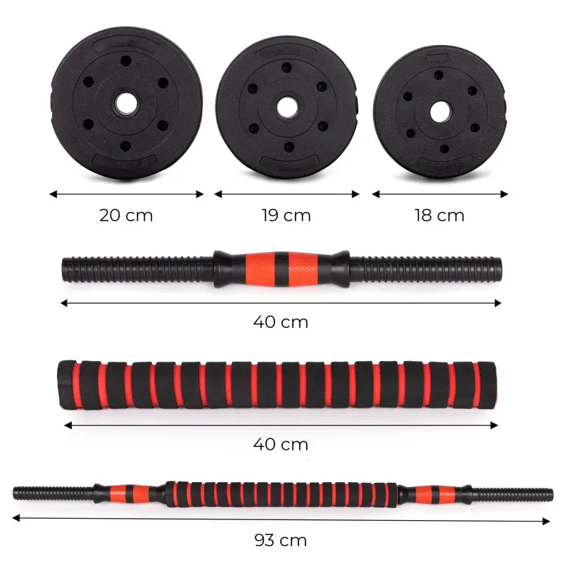 Regulējamo hanteļu komplekts 2 gab. 10 kg katra