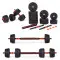 Regulējami hanteles, 2 gab. pa 20 kg, stieņu komplekts ar 40 kg stieni, MOVEPRO