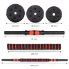 Adjustable Dumbbells 2x20 kg Barbell Set 40 kg Bar, MOVEPRO