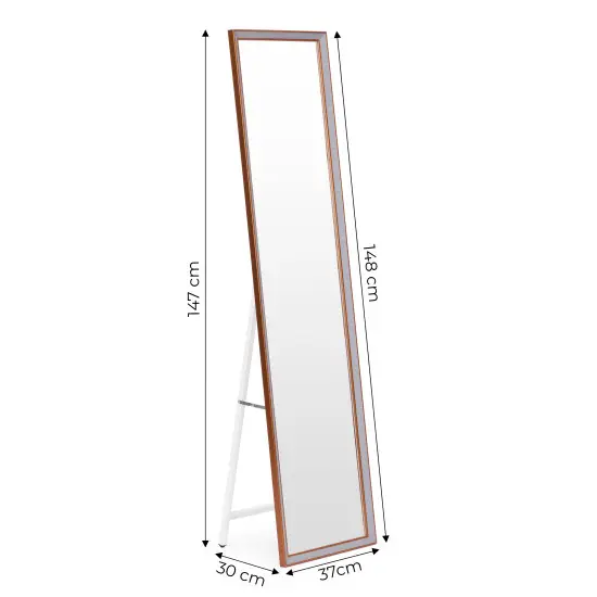 Liels spogulis 148 cm, alumīnija rāmis