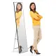 Liels 159 cm stāvspogulis ar melnu rāmi