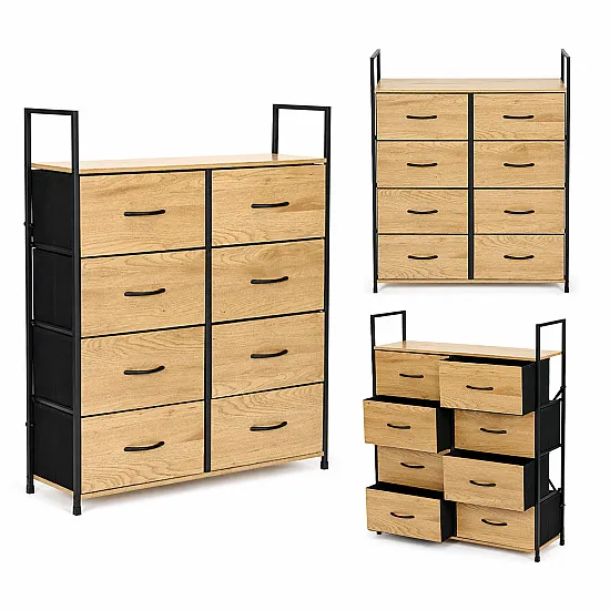 Cabinet with 8 fabric drawers, 80 cm, ModernHome