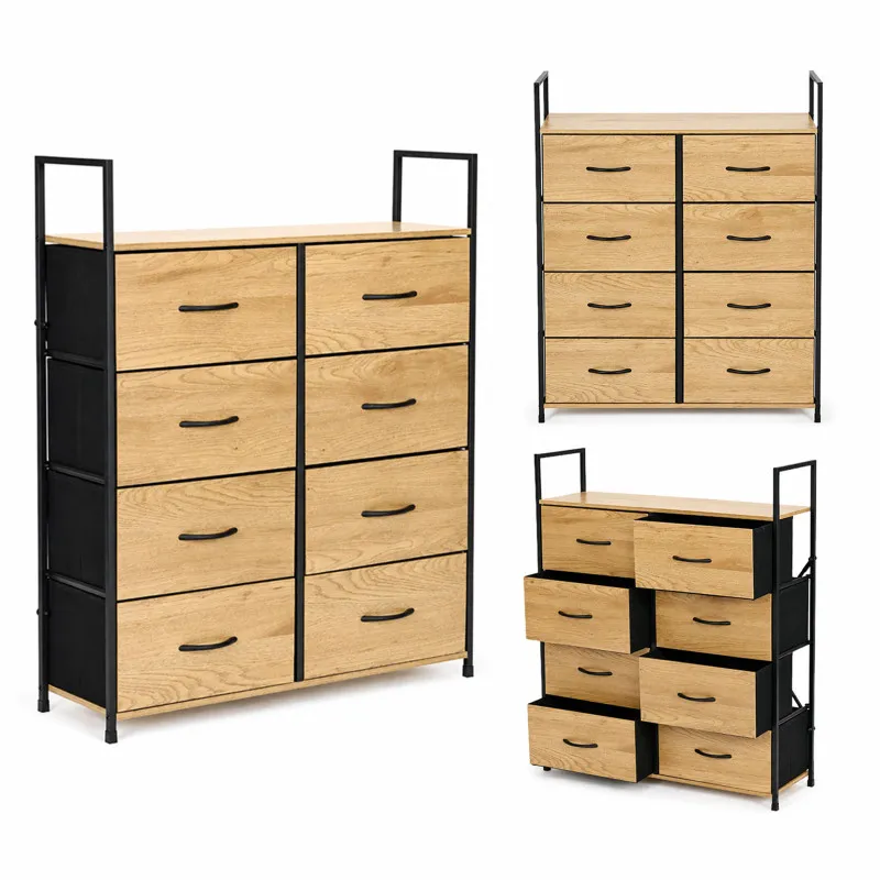 Skapītis ar 8 auduma atvilktnēm, 80 cm, ModernHome