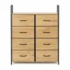Skapītis ar 8 auduma atvilktnēm, 80 cm, ModernHome