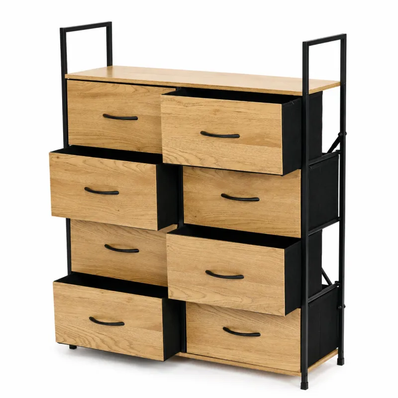 Skapītis ar 8 auduma atvilktnēm, 80 cm, ModernHome