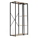 Montējama pakaramais ar plauktiem, brūngana krāsa, ModernHome