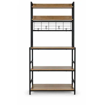 Sarkanbrūns virtuves plaukts ar 6 plauktiem ModernHome