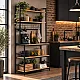 Sarkanbrūna virtuves plaukts ar 6 plauktiem ModernHome