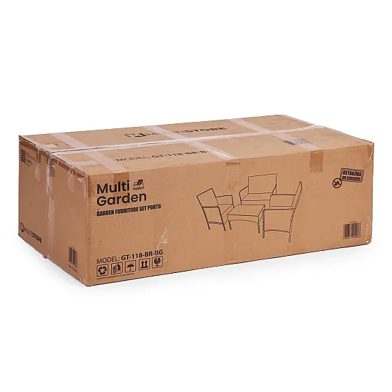 Brūns dārza mēbeļu komplekts „MultiGarden“