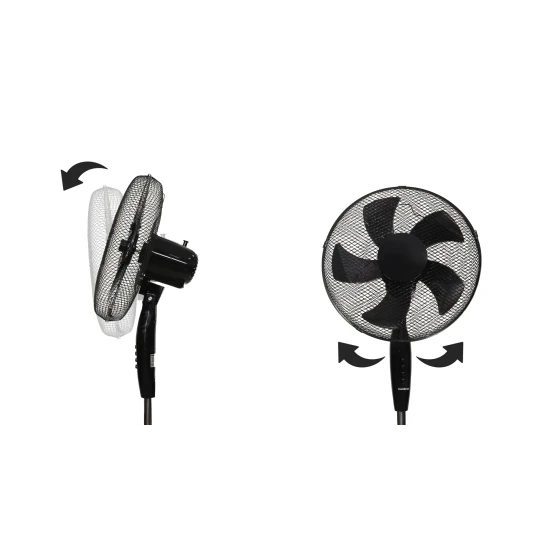 Melns ventilators, 45 W Elektronika un sadzīves tehnika LONGWELL INDUSTRIAL LTD