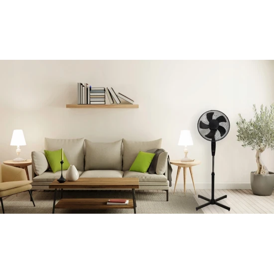 Melns ventilators, 45 W Elektronika un sadzīves tehnika LONGWELL INDUSTRIAL LTD